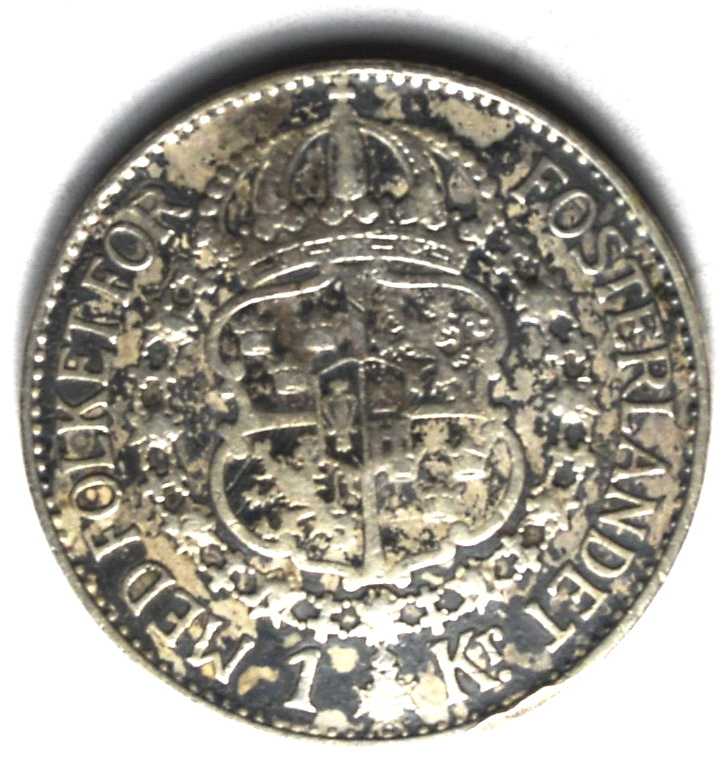 1938 Sweden Krona Silver Coin KM# 786.2