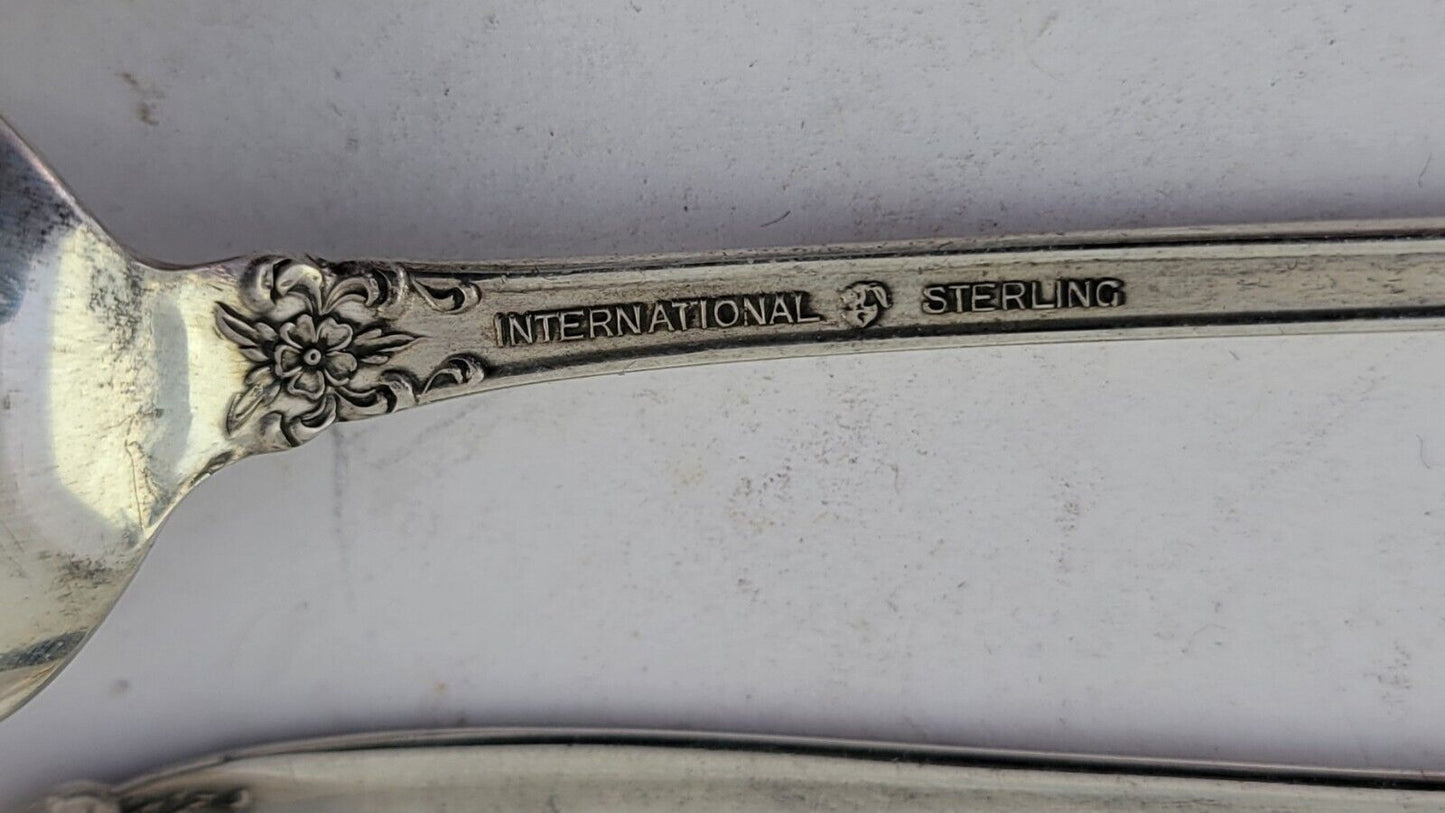 7pc. International Prelude Sterling Silver 7 3/8" Long Iced Tea Spoons 6.3oz.