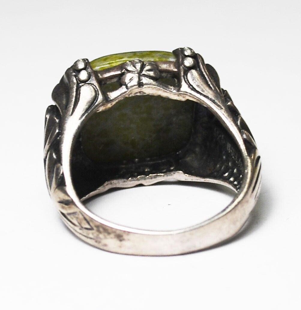 Sterling Silver Connemara Floral Clover Edge Ring 15mm Size 6