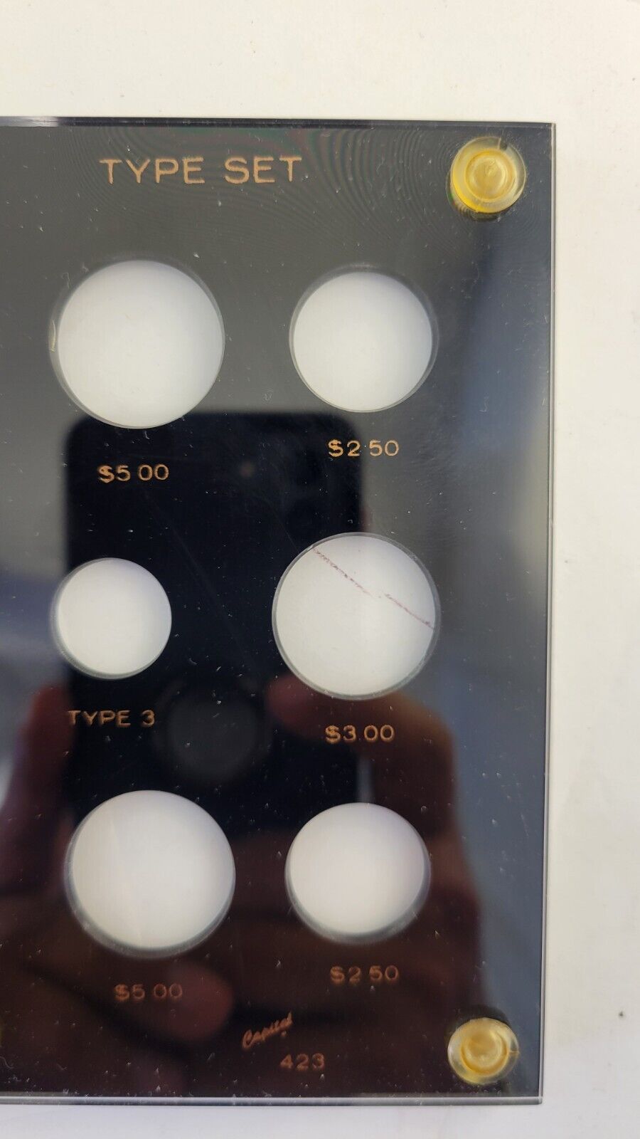 Capital Plastics  12pc. U.S. Gold Commemorative Coins Holder Black 423 w/Box