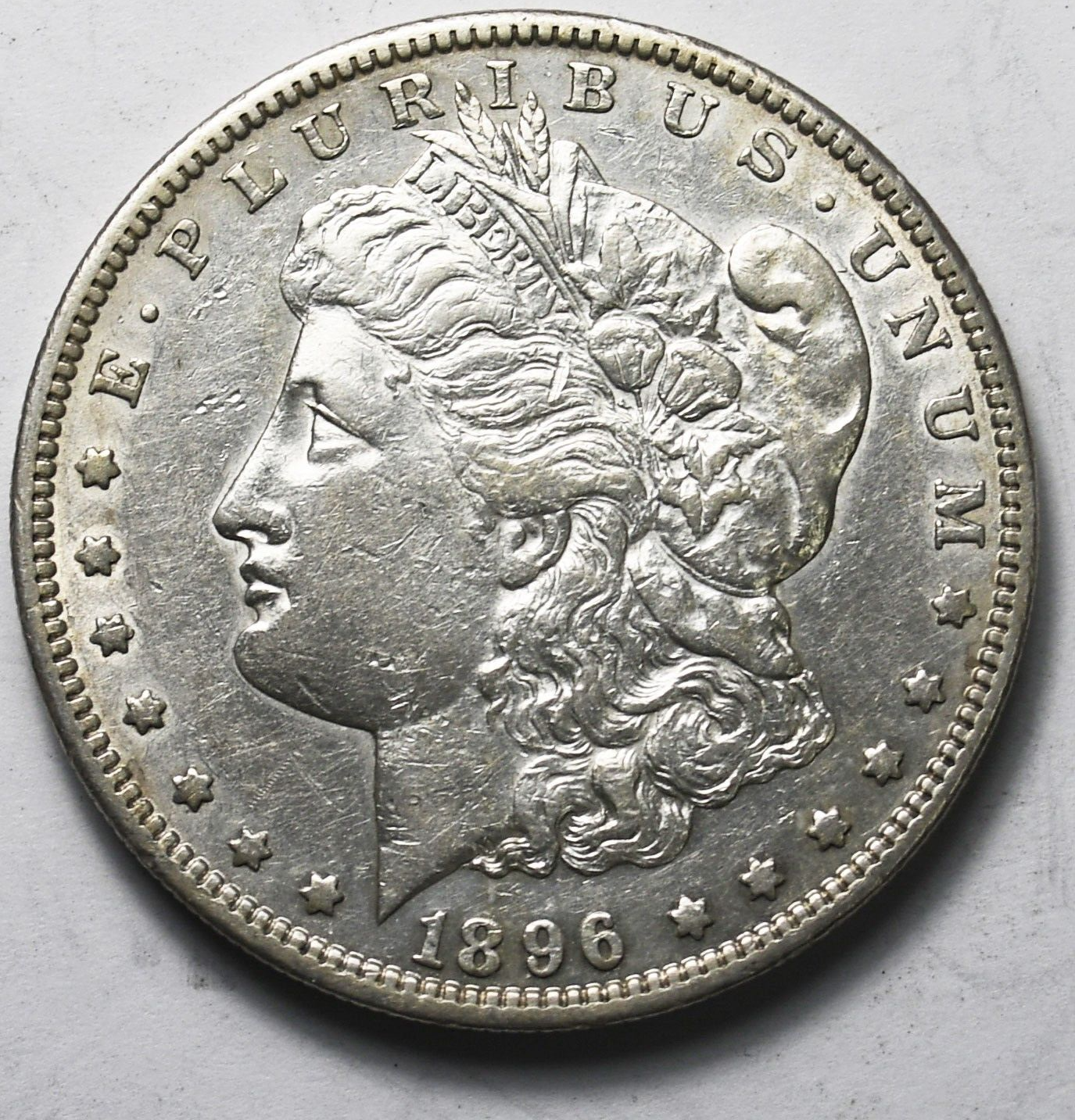 1896 S $1 Morgan Silver One Dollar US Coin San Francisco AU Rare