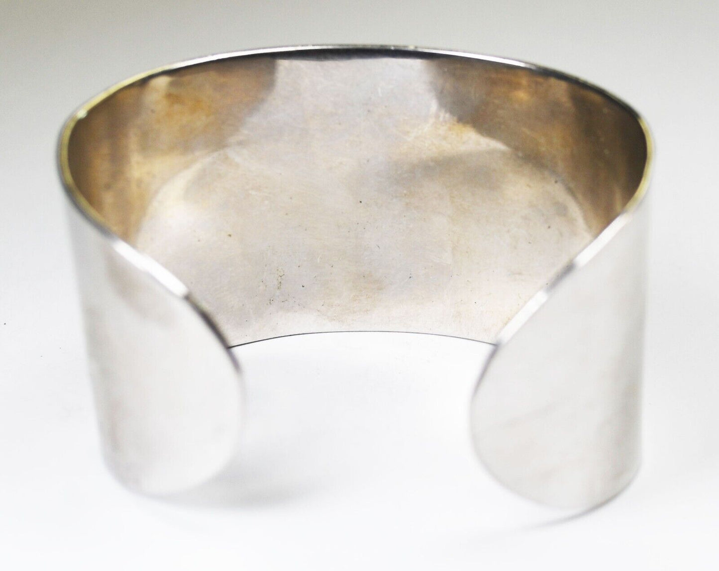 Sterling Silver Plain Cuff Bracelet 35mm 6.5" Wrist