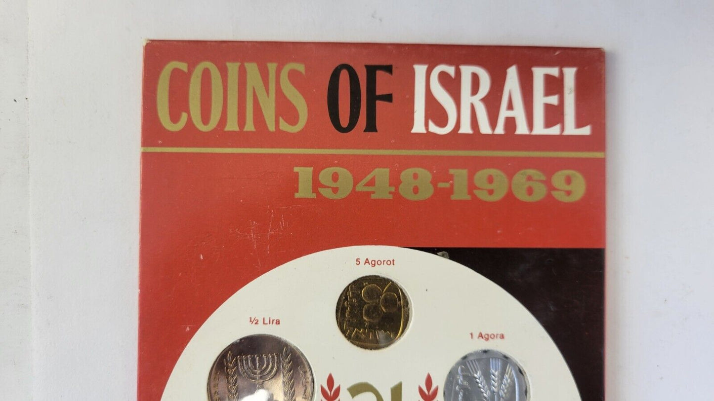 1969 ISRAEL Specimen Coin Set 6 Proof Like Coins Sealed 21st Anniversary