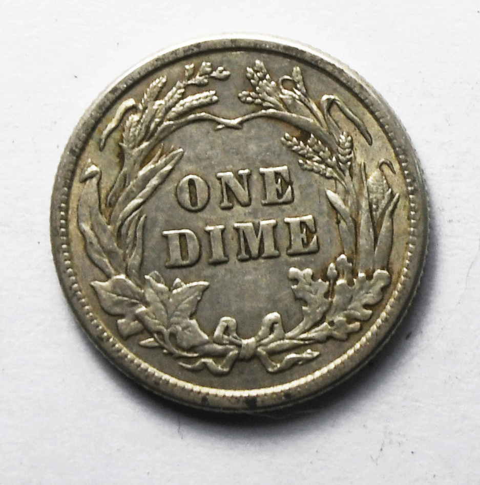 1911 10c Barber Silver Ten Cents Dime US Philadelphia