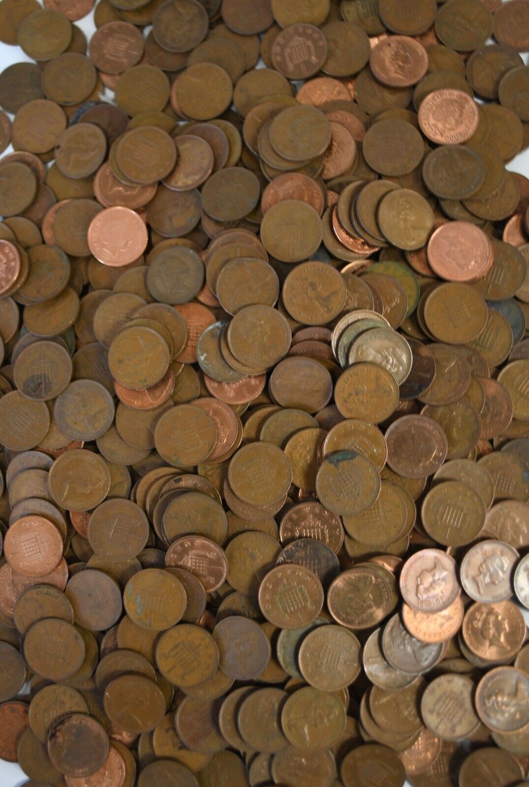 750pc Great Britain New & One Penny Coins 1971-2007