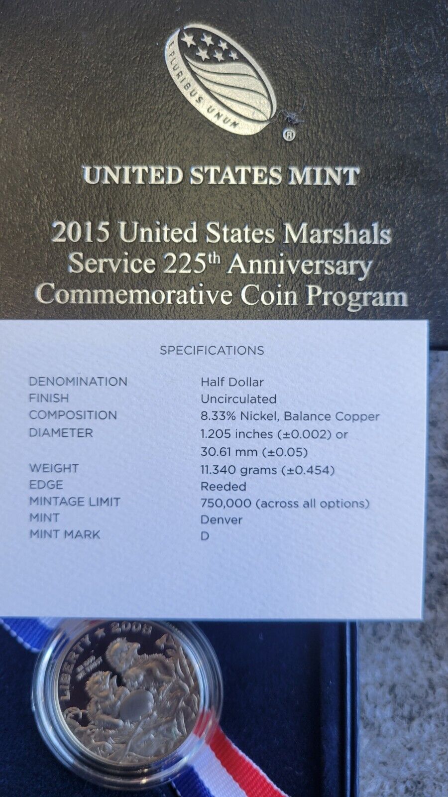 US Mint 2015, 86, 08, 15 Commemorative Marshals, Ellis, Scouts, Lincoln, Eagle