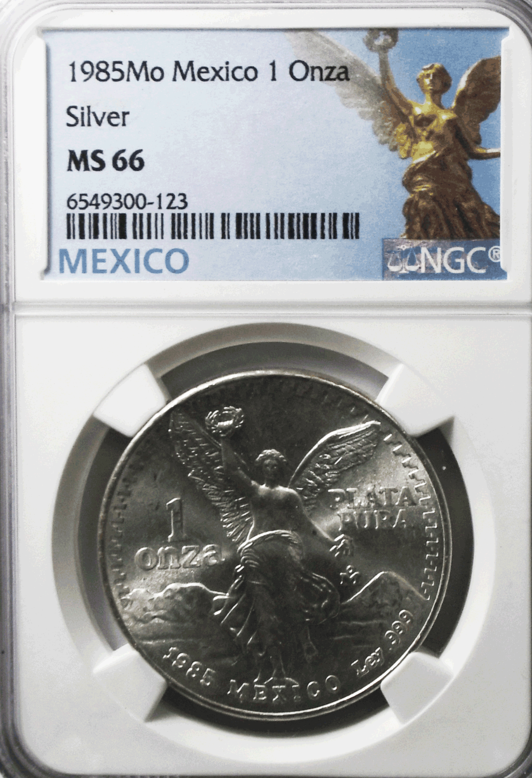 1985 Mexico 1 oz Silver Onza Libertad .999 Fine Silver Plata NGC 1985 Mexico 1 oz Silver Onza Libertad .999 Fine Silver Plata NGC