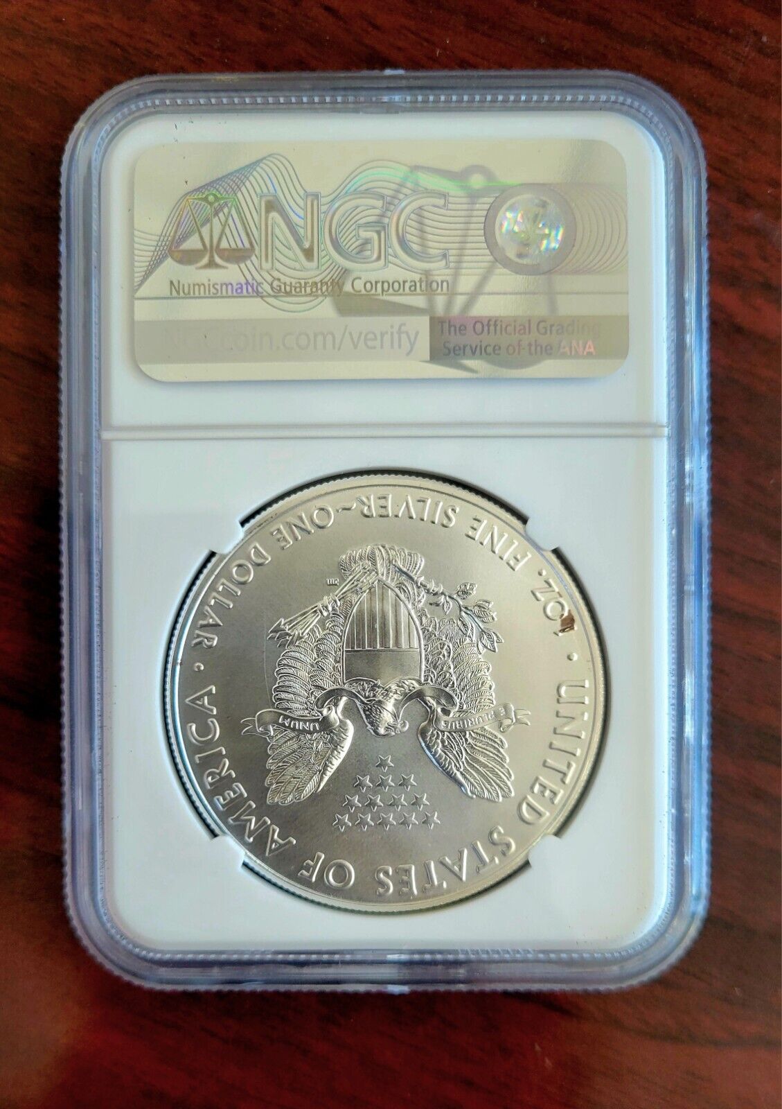 2020 $1 Silver Eagle MS69 Dollar .999 Fine Silver 1oz. Brown Label