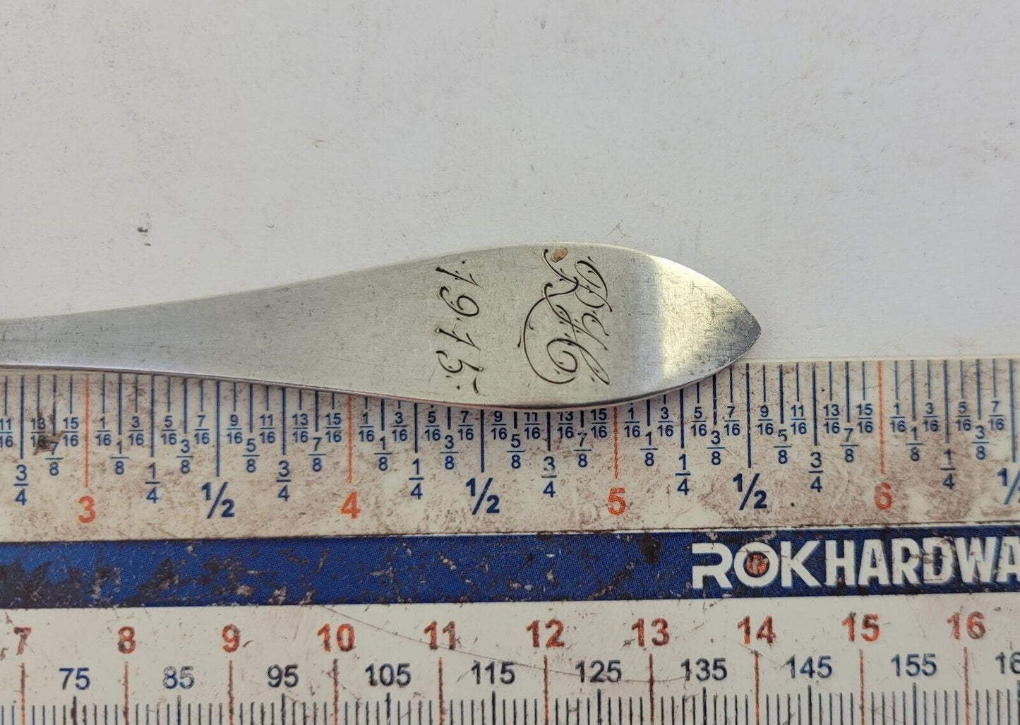 1915 Wesleyan University 5 5/8" Sterling Silver Souvenir Spoon Kansas .65oz