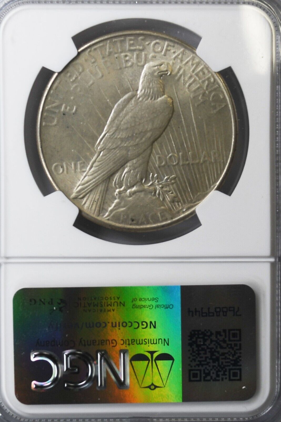 1934 $1 Peace Silver One Dollar US NGC MS62 Philadelphia