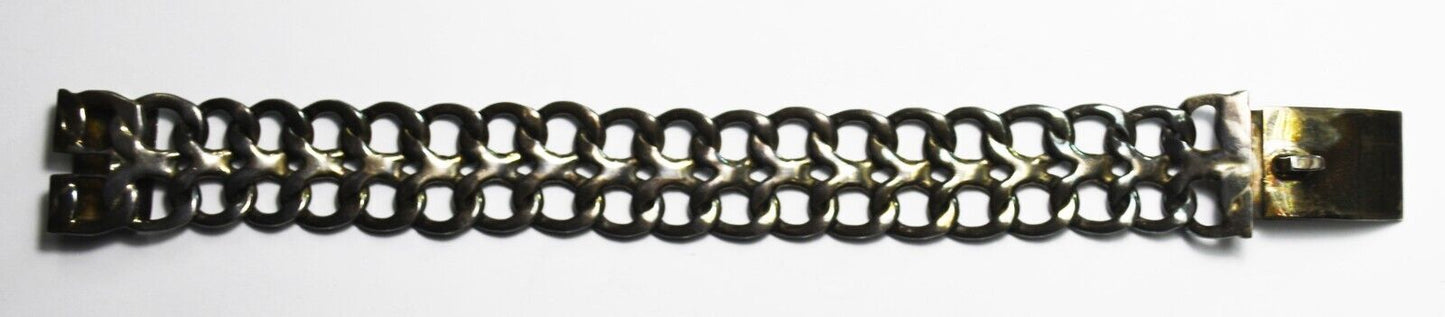 Sterling Silver Rodolfo Espinoza TE-06 Mesh Chain Bracelet 21mm 7.5" 68g