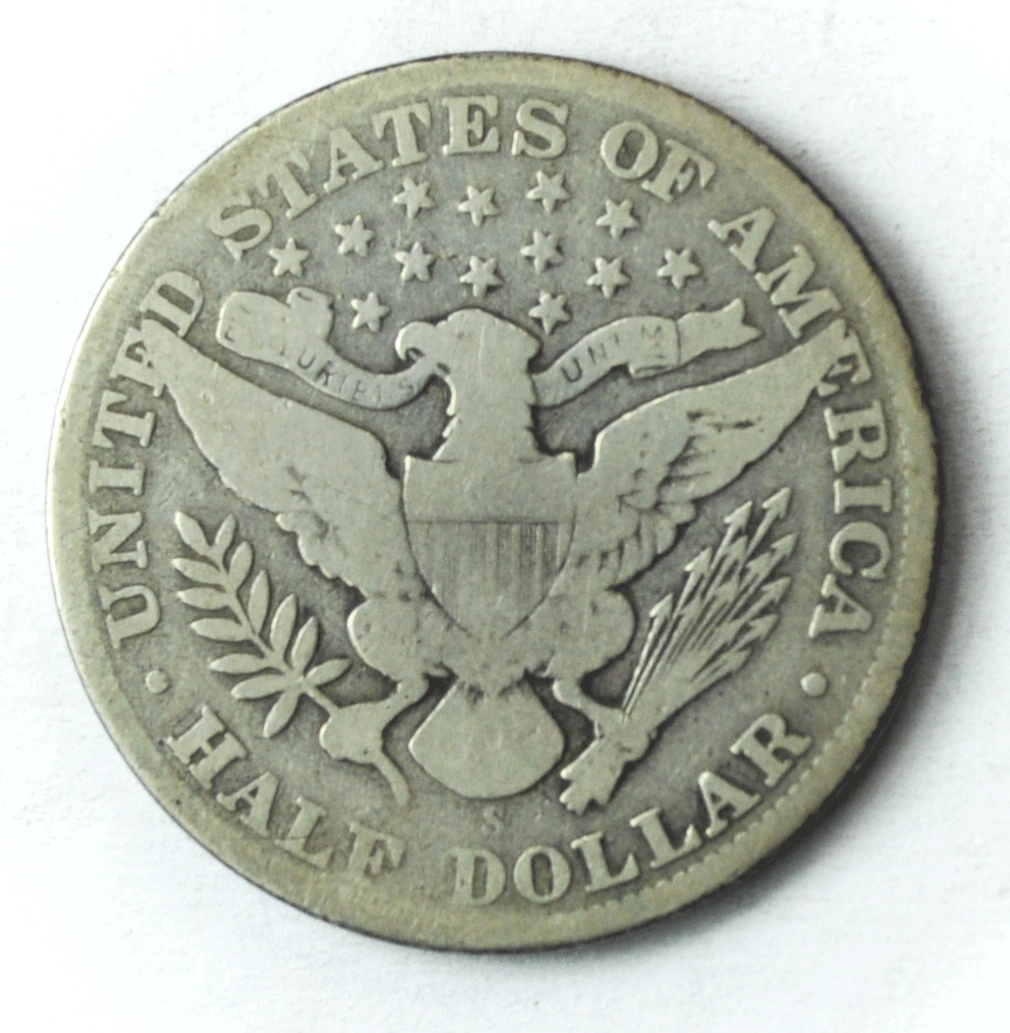 1911 S 50c Barber Silver Half Dollar Fifty Cents US San Francisco