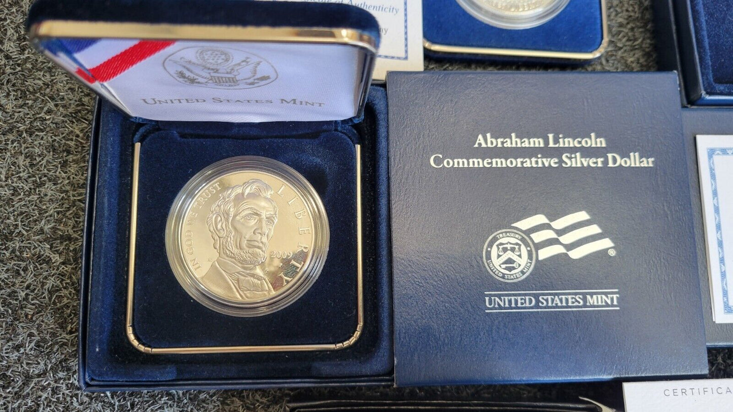 US Mint 1987, 14, 08, 99, 09 Commemoratives Susan, Lincoln, Eagle, Baseball Coin