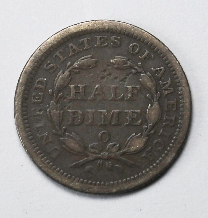 1855 O H10c Seated Liberty Silver Half Dime New Orleans 5c