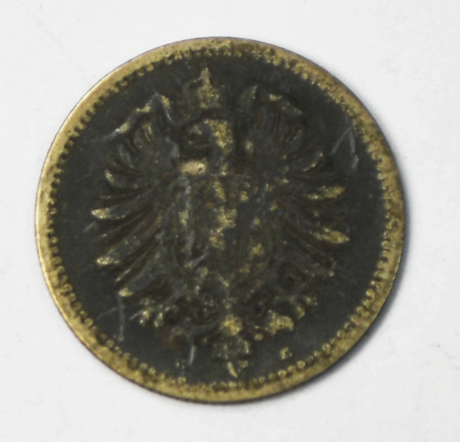 1876 G Germany Empire 50 Fifty Pfennig Silver Coin KM# 6