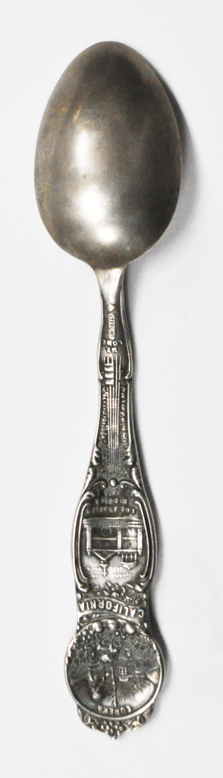 Sterling Silver Vintage Joseph Mayer California Orange Handle Spoon 6"