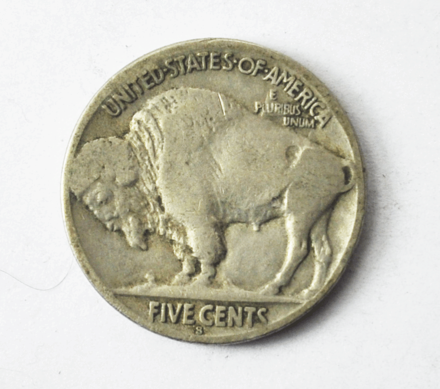 1917 S 5c Buffalo Nickel Five Cents San Francisco