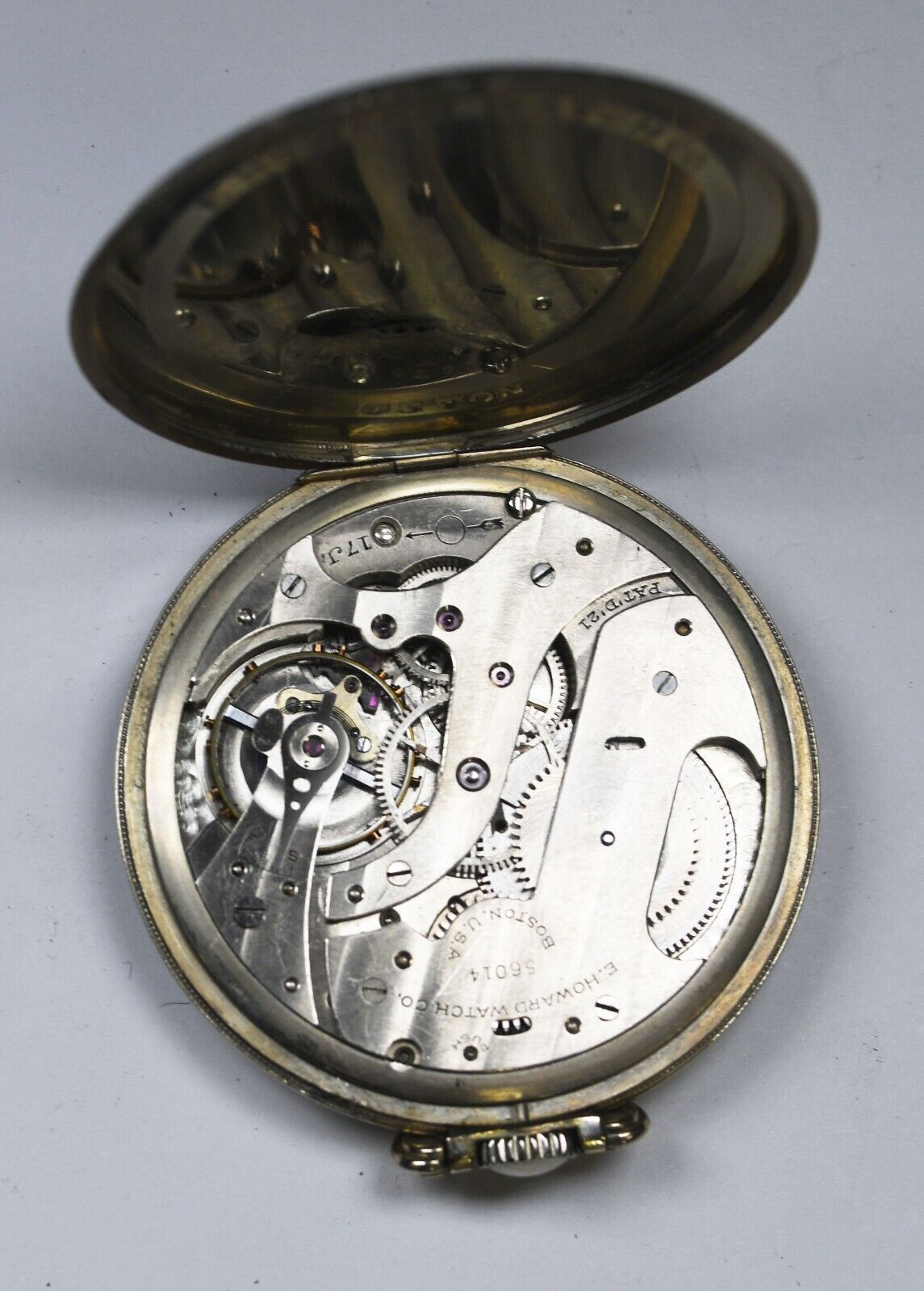E Howard (Keystone) Series 12 Open Face Extra Deco Case Pocket Watch