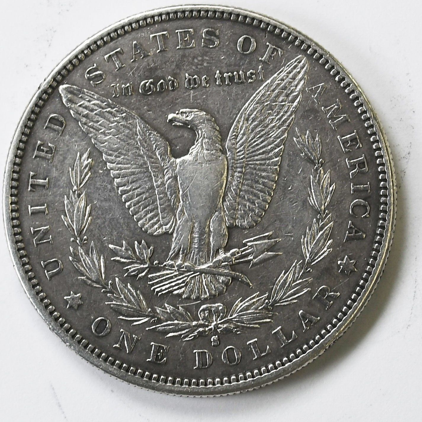 1888 S $1 Morgan Silver One Dollar US Coin San Francisco AU