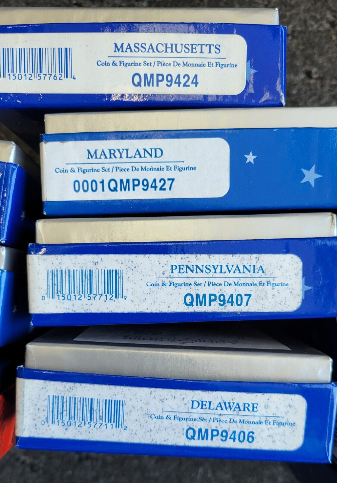 11pc. Hallmark American Spirit Collection Coin & Fig Set State Quarters Boxed