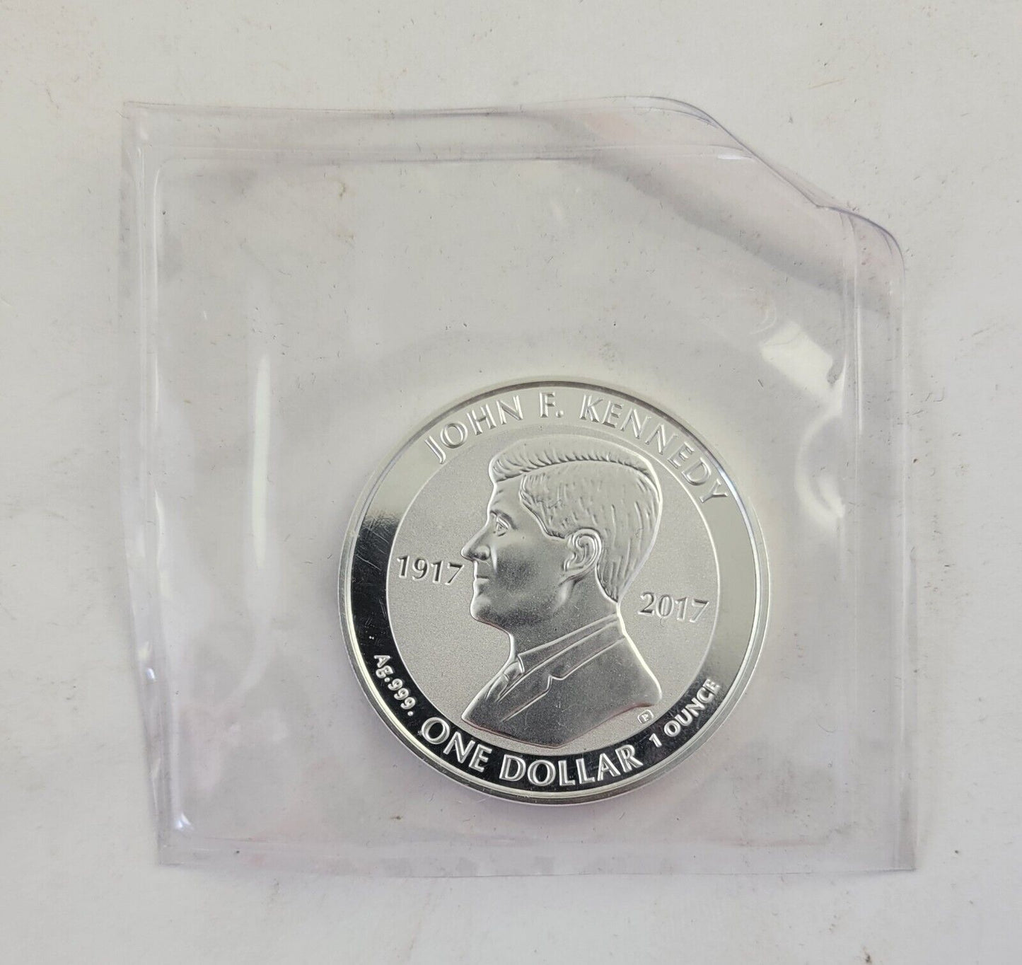 2017 John F Kennedy British Virgin Islands 1oz. .999 Fine Silver Commemorative