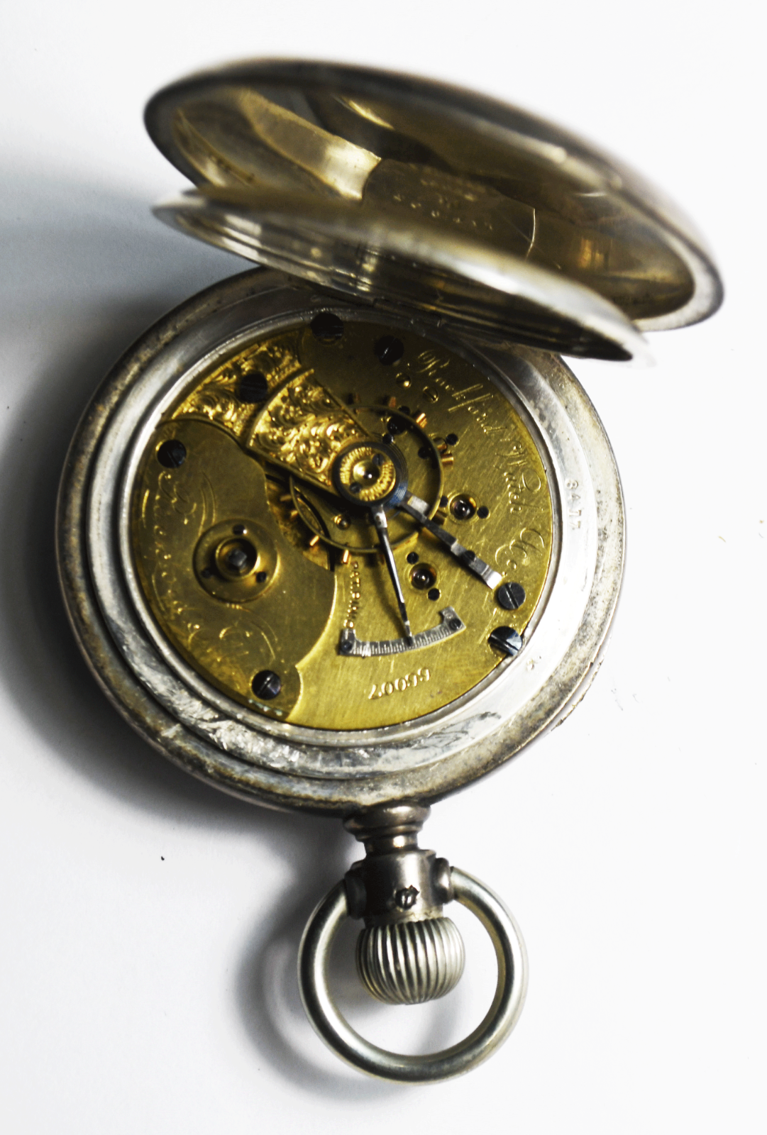 1878 Rockford Transitional KW PW LS Pocket Watch OF Coin #4 Silver Case Size 18