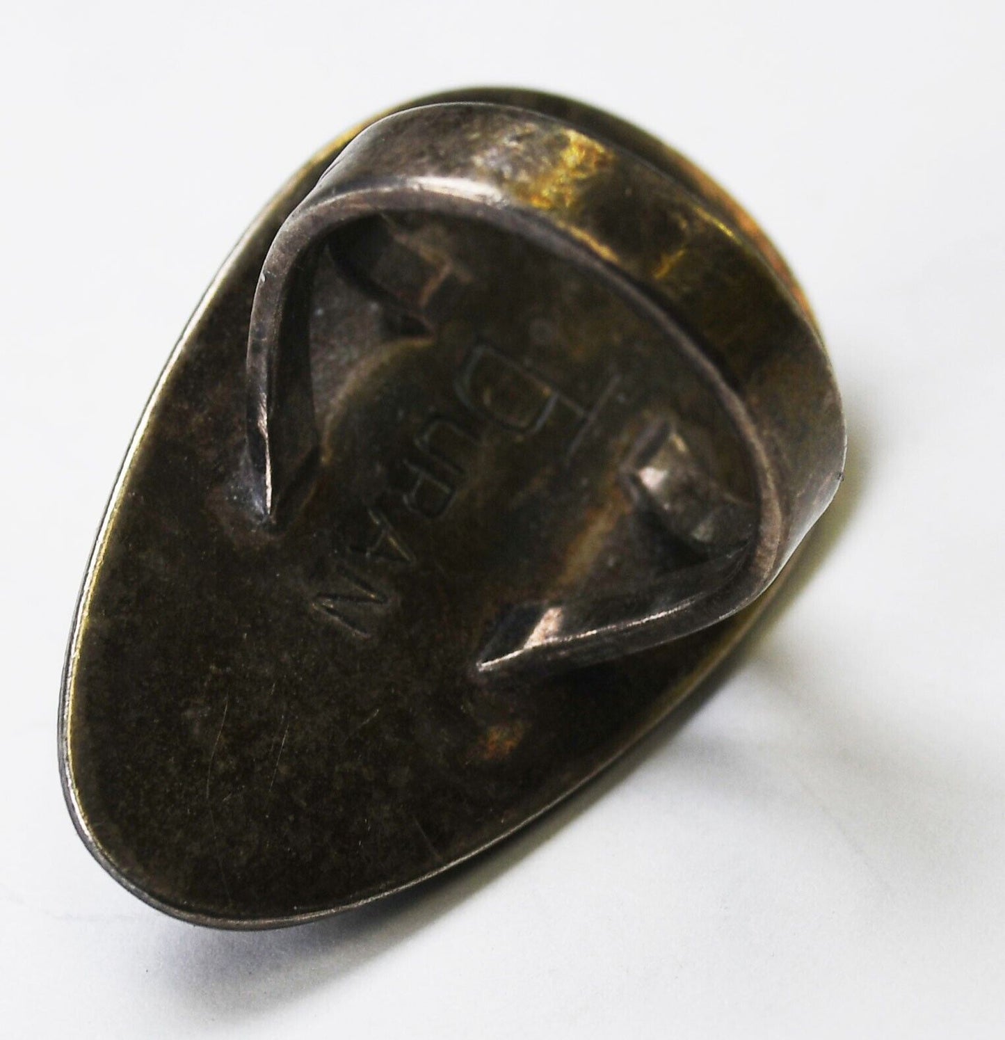 Sterling Silver Duran Teardrop Ovoid Coral Ring 37mm Size 6-1/2