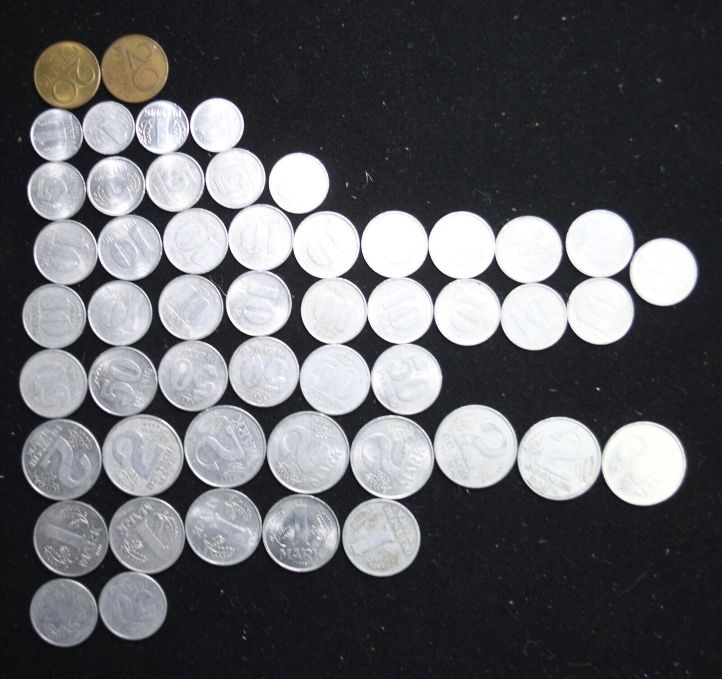 51pc Germany Democratic Republic Coin Lot 1956-1981