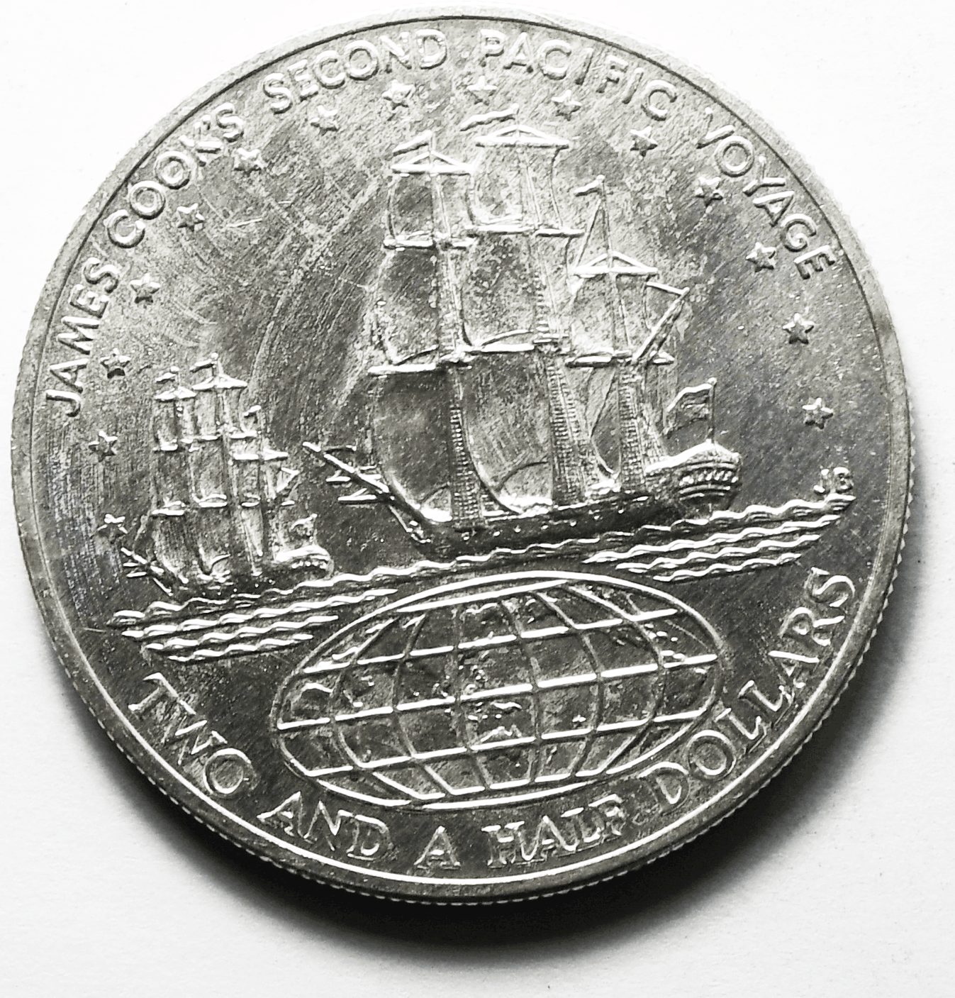 1974 Cook Islands 2-1/2 Dollars Silver Coin KM# 9 Only 2,000 Minted