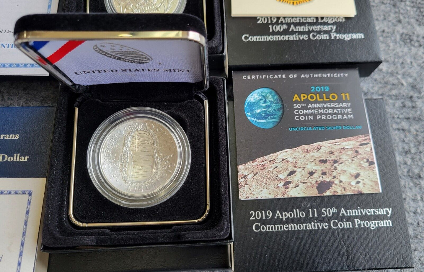 US Mint 2010, 07, 19 Commemorative Silver $1 Little Rock, Legion, Apollo, Vets