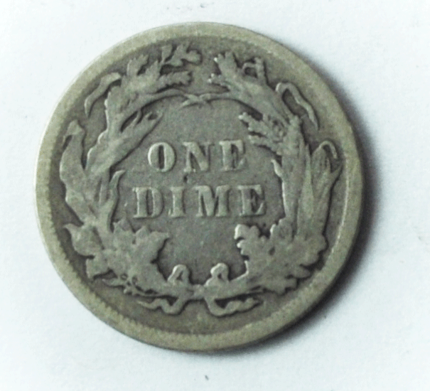 1886 10c Seated Liberty Silver Dime Ten Cents Philadelphia