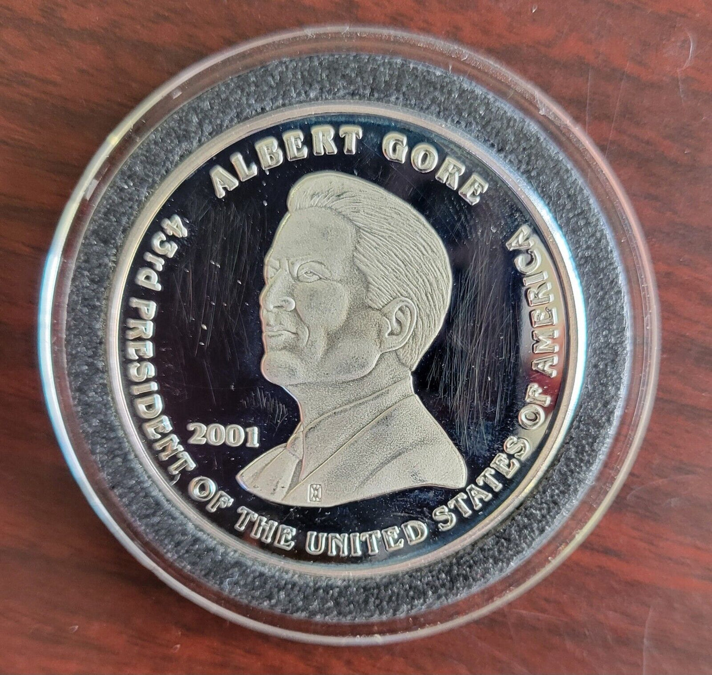 George W Bush & Al Gore .999 Fine Silver Medal 1oz. 43rd President Commemorative