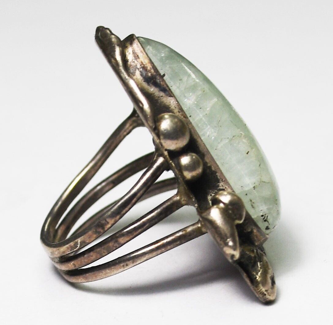 Sterling Silver Payson Crackling Quartz Ring 29mm Size 3