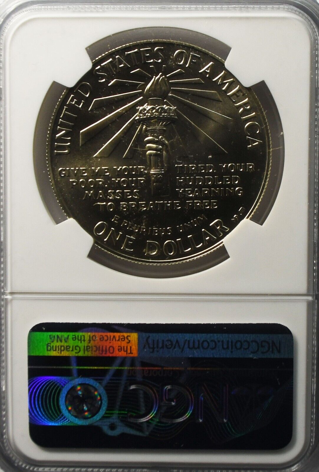 1986 P $1 Statue of Liberty Commemorative Silver One Dollar NGC MS69