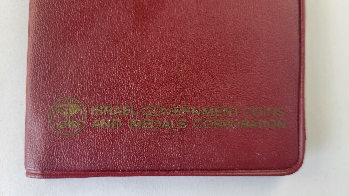 1970 Coins Of Israel 6 Coin Jerusalem Specimen Israel Govt Coins In Folder
