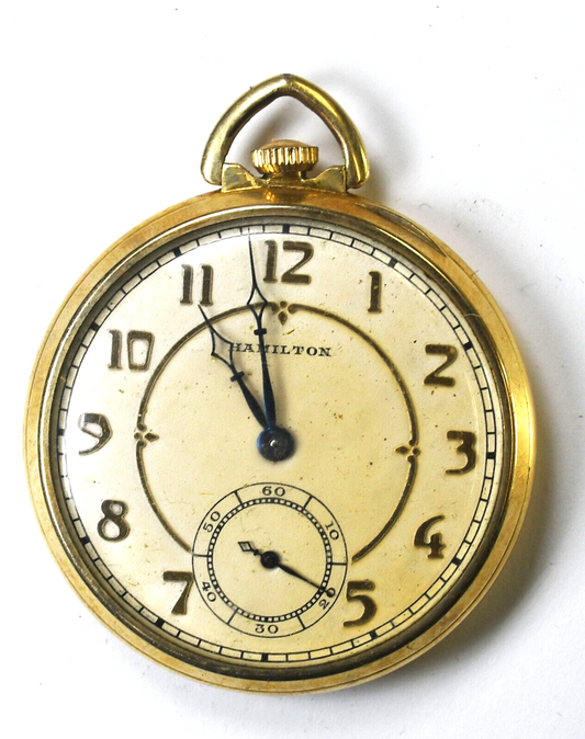 Hamilton Grade 912 Size 12 GF Open Face 17J Pocket Watch
