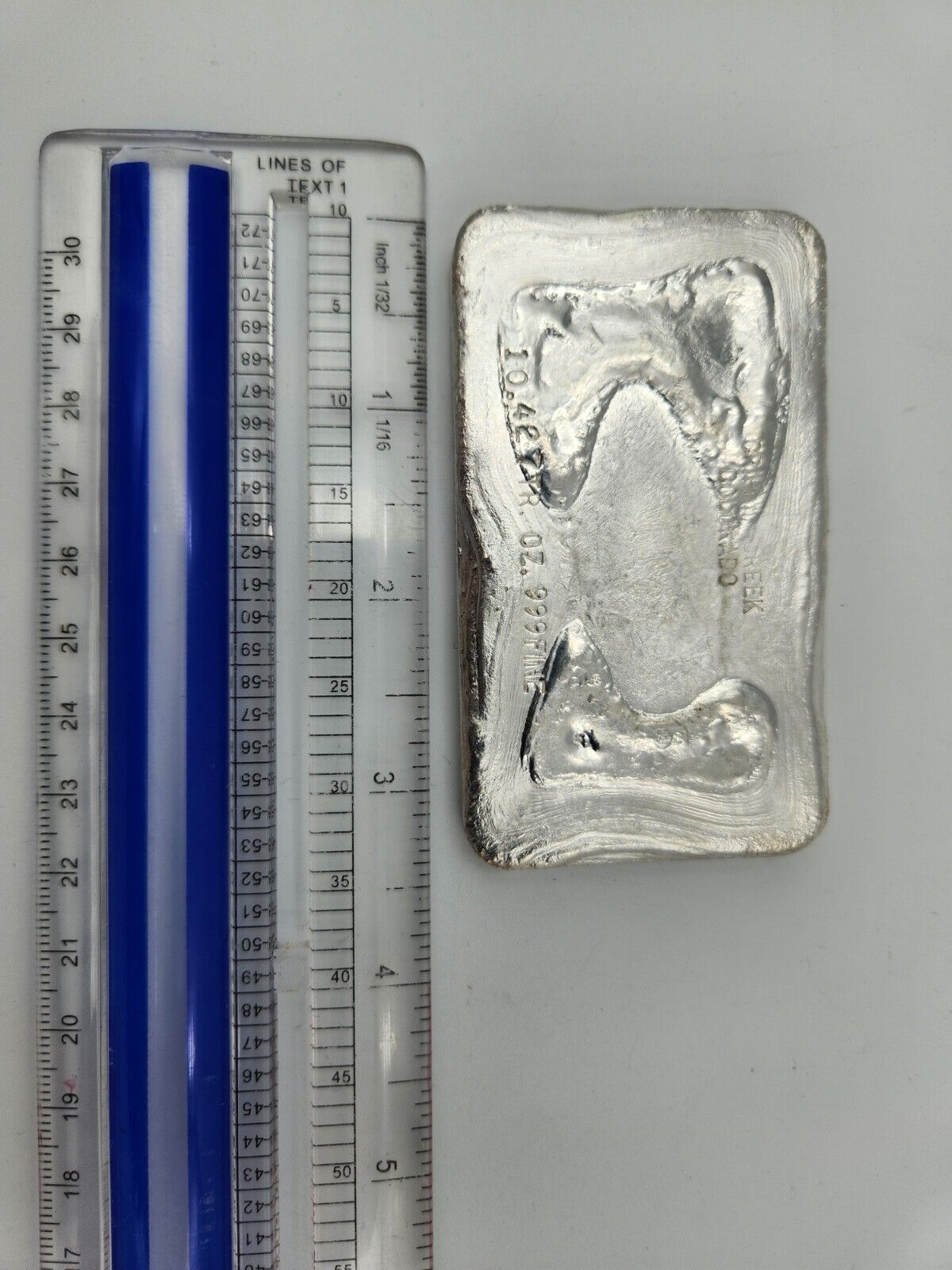Cripple Creek Colorado 10.27 Troy Oz .999 Vintage Silver Bar Rare