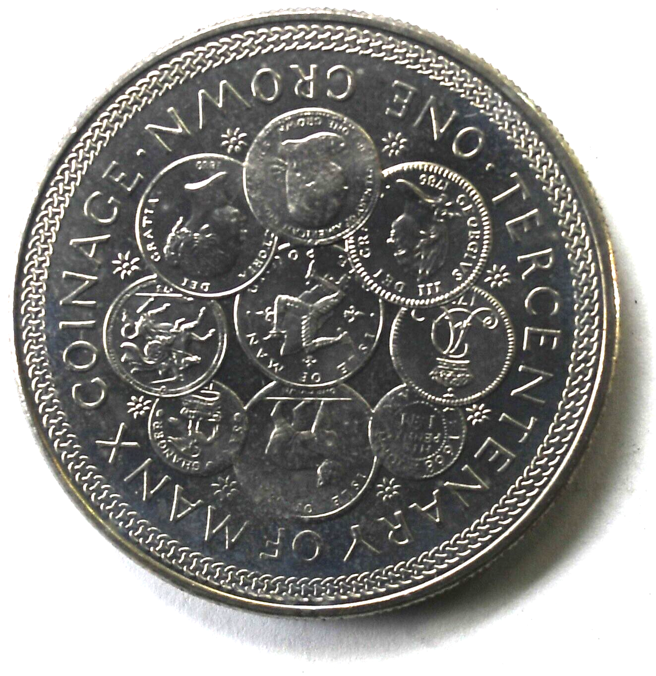 1979 Isle Of Man Crown Copper Nickel Coin KM# 45 Triskeles 8