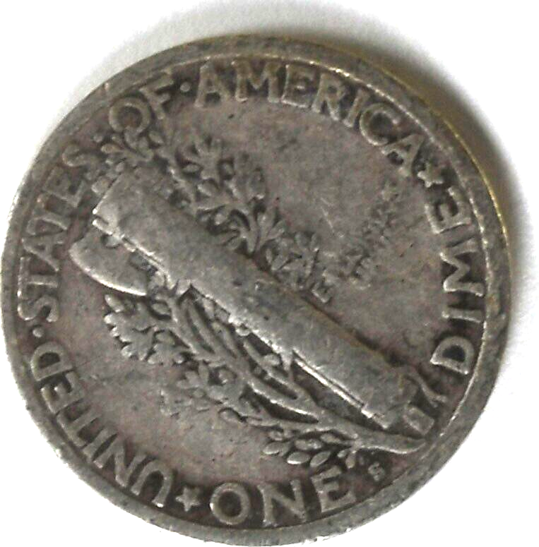 1925 S 10c Mercury Silver Dime Rare Ten Cents San Francisco