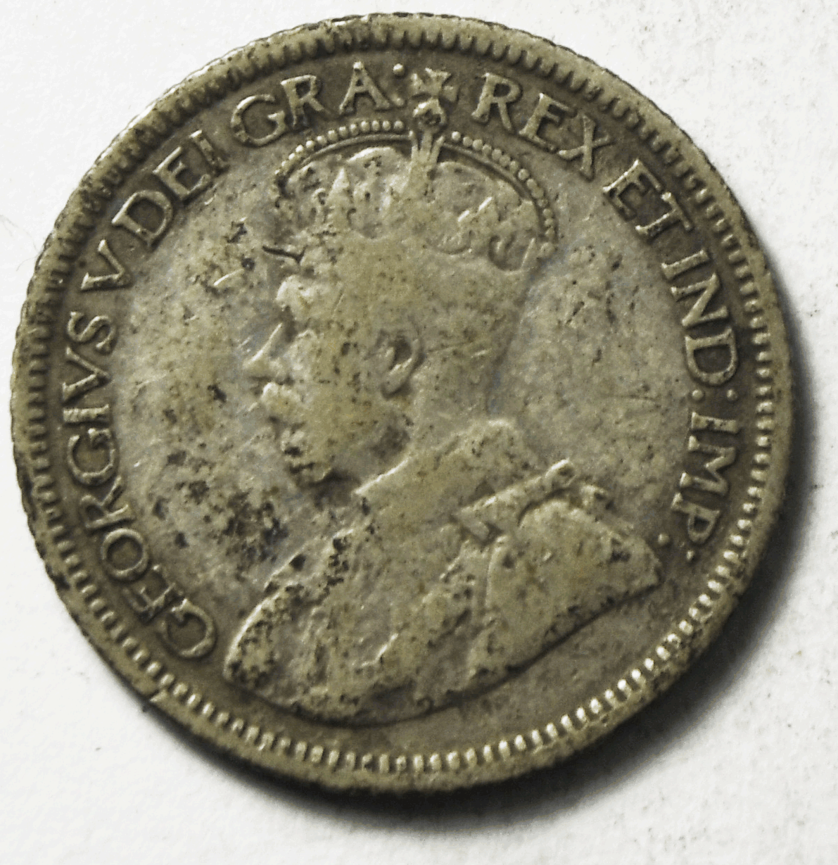 1936 Canada 10c Ten Cents Silver Coin Dime KM# 23