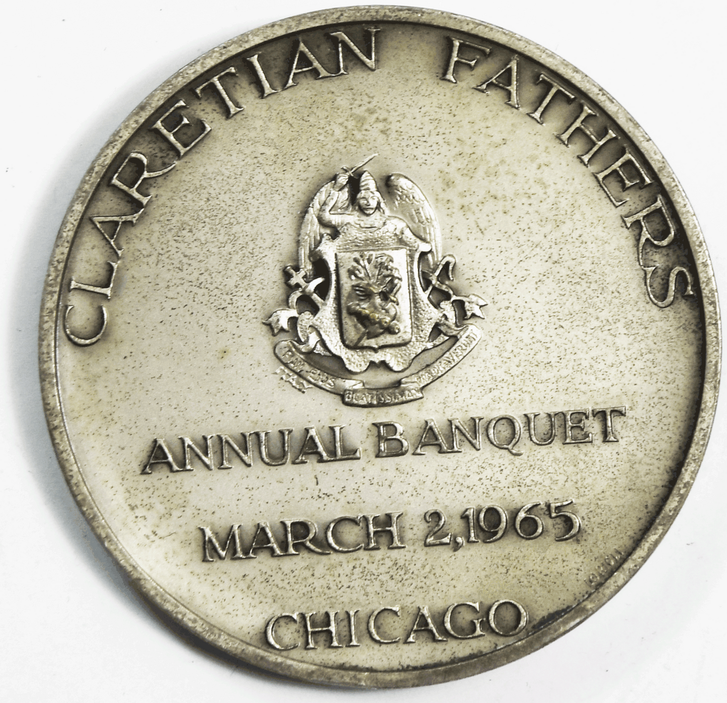 Danny Thomas Claretian Fathers Banquet Chicago Silver Jubilee Medal 50mm