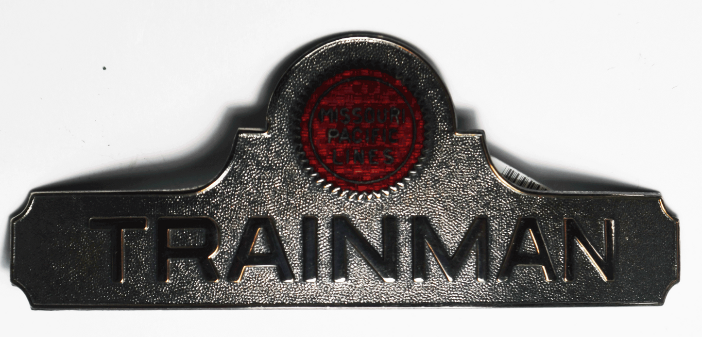 Vintage Robbins Missouri Pacific Lines Trainman Hat Tag 4-1/4" x 1-5/8"