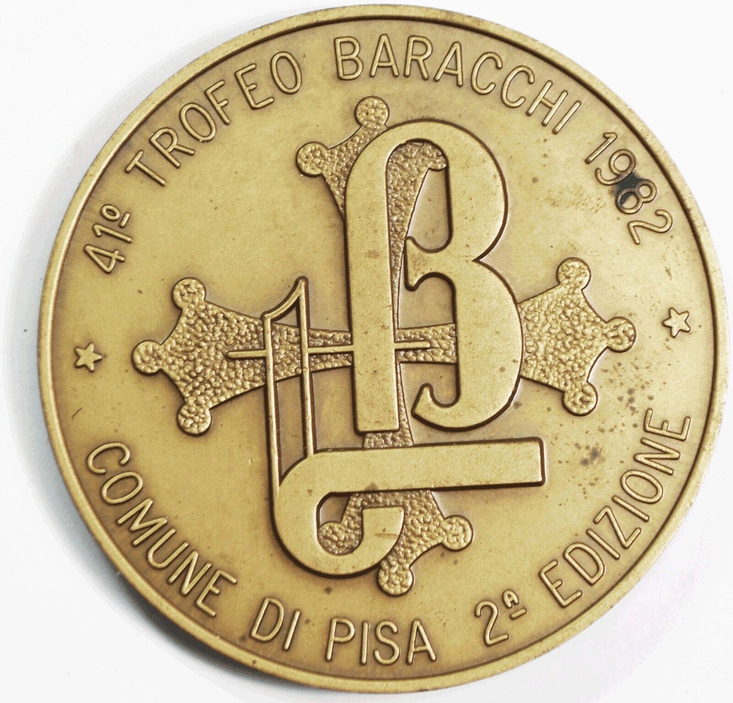 1982 Pisa Italy Tuscany Bronze Medal Trophy 60mm