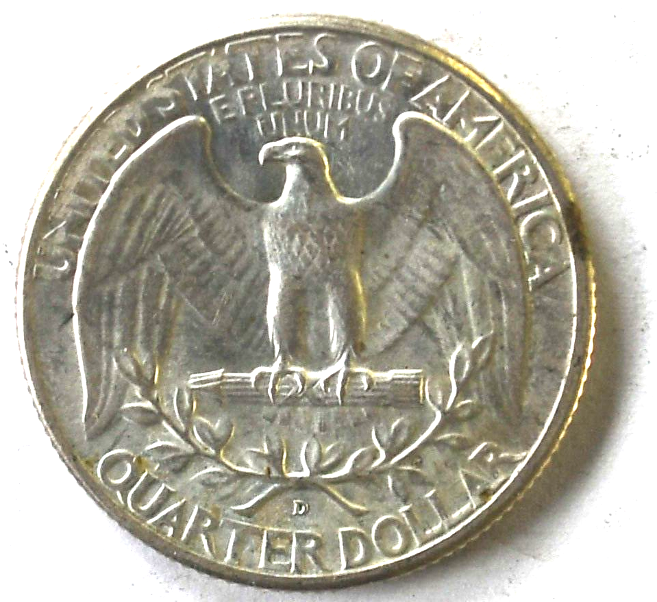 1941 D 25c Washington Silver Quarter Dollar Denver AU