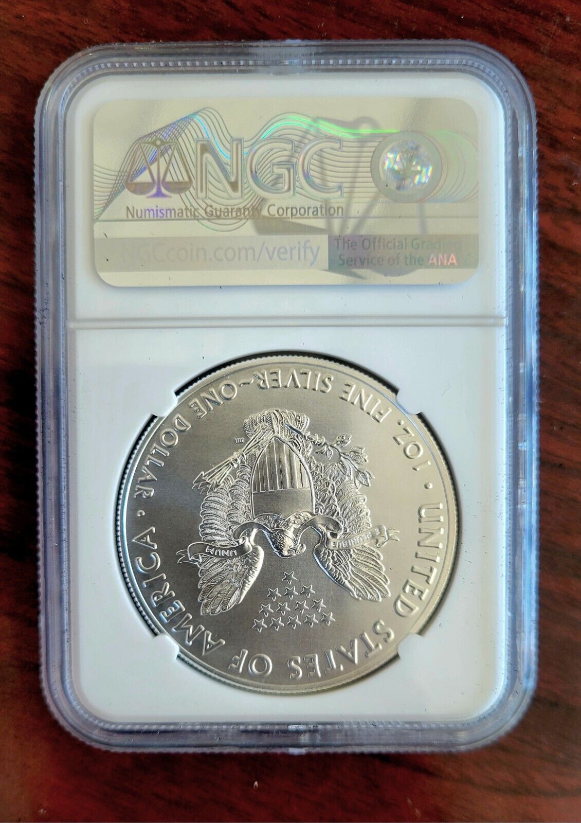 2019 $1 Silver Eagle MS69 Dollar .999 Fine Silver 1oz. Brown Label