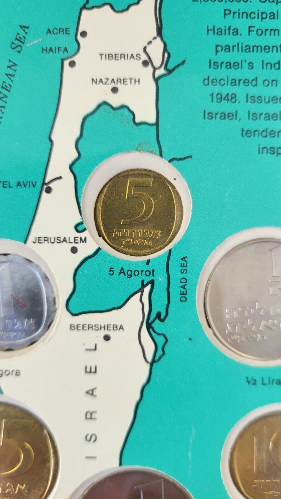 1967 Coins of Israel 6 Coin Set in Original Mint Packaging Jerusalem