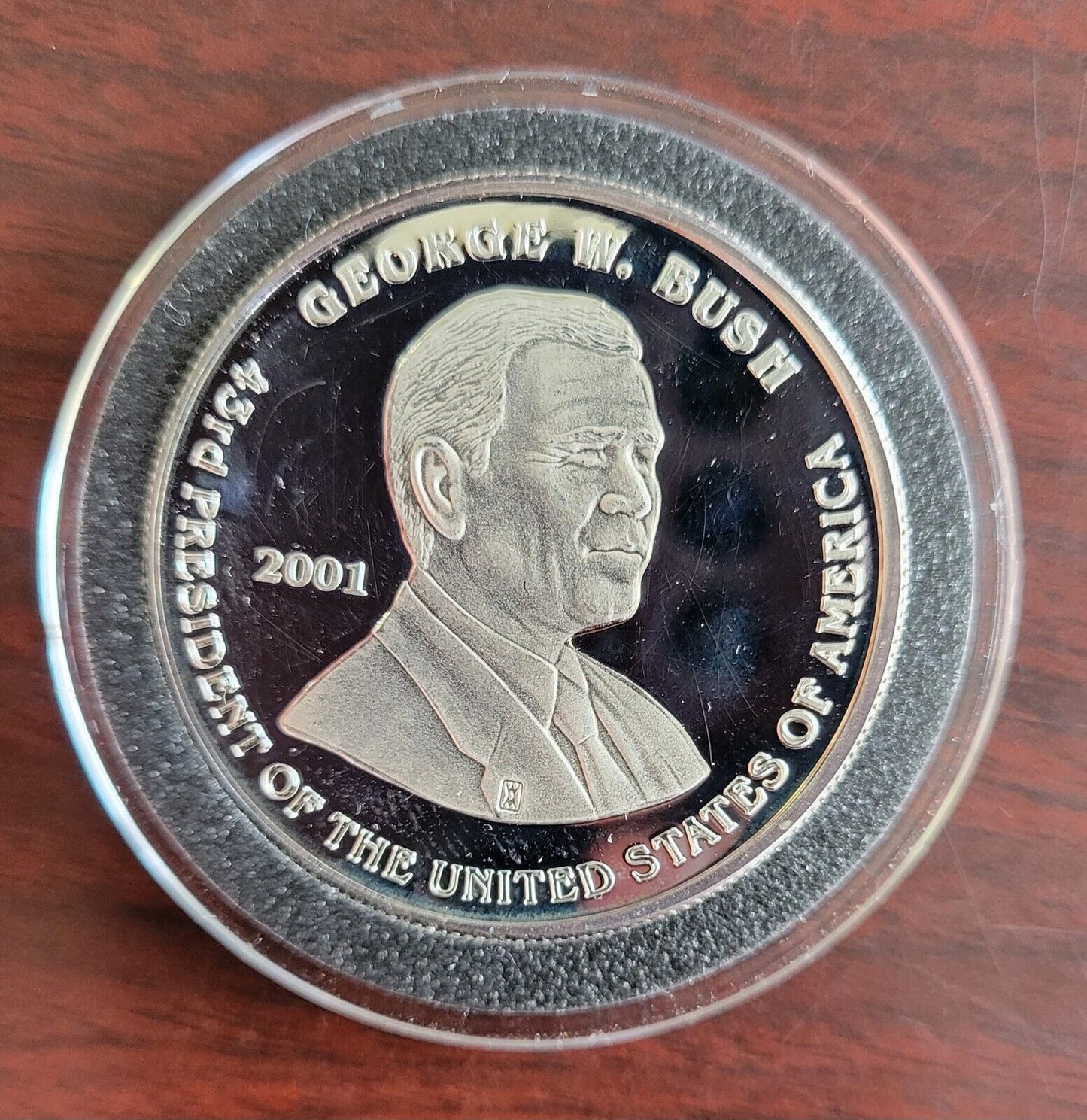 George W Bush & Al Gore .999 Fine Silver Medal 1oz. 43rd President Commemorative