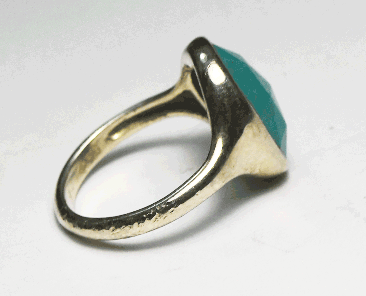 Sterling Silver R3052 Silpada Cabana Faceted Turquoise Ring 16mm Size 7