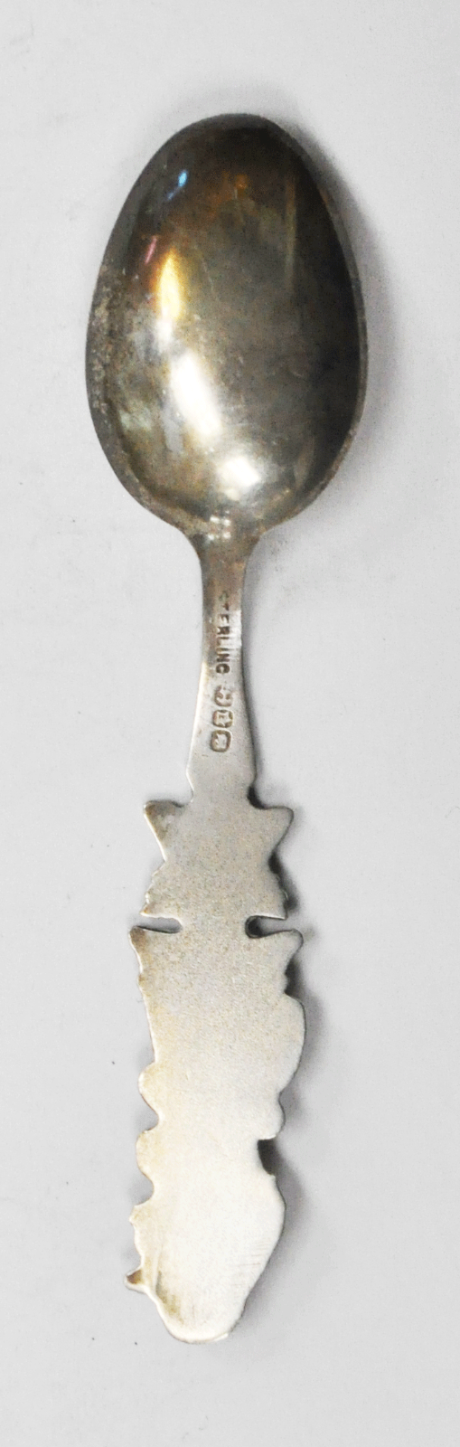 Sterling Silver Miss Canada Enamel Souvenir Spoon Saskatchewan 4-1/8"