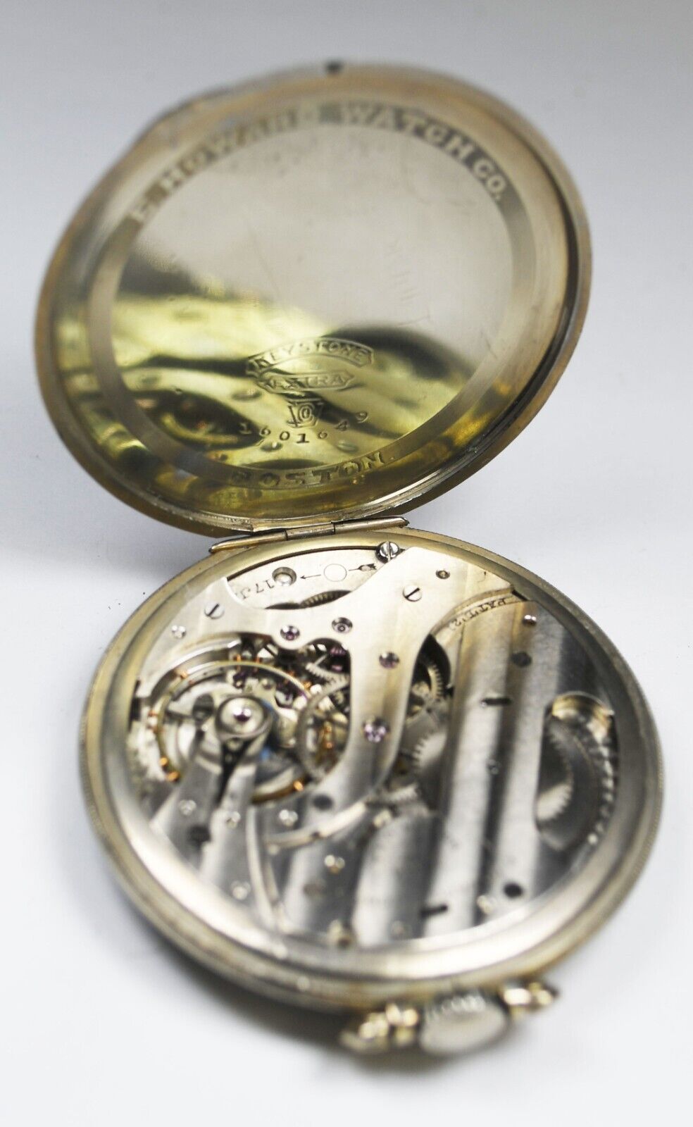 E Howard (Keystone) Series 12 Open Face Extra Deco Case Pocket Watch